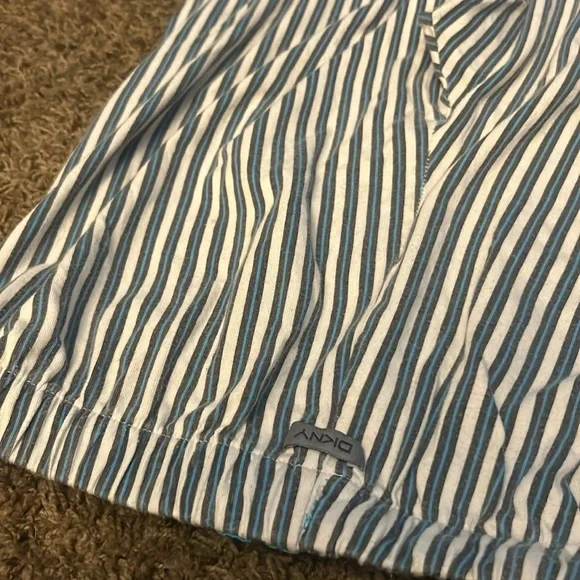 DKNY Blue Green Striped Sleep Pants Size Medium